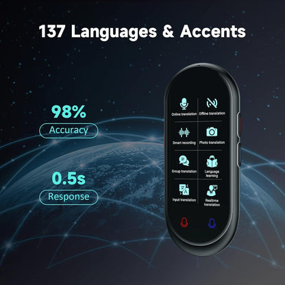 Upgrade Voice Translator AI Chat-GPT Multi-language Offline Talking Machine - A10 4G SIM Global Travel Translation Learner