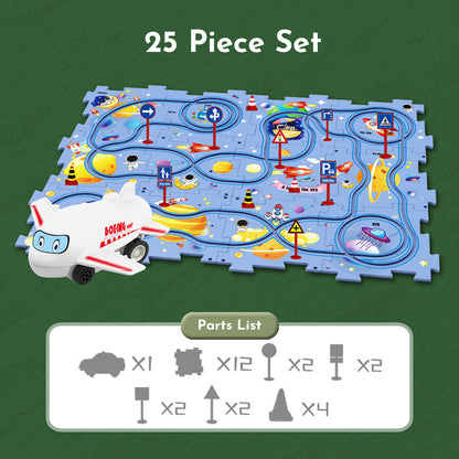 PuzzleRacer Kids Car Track Set