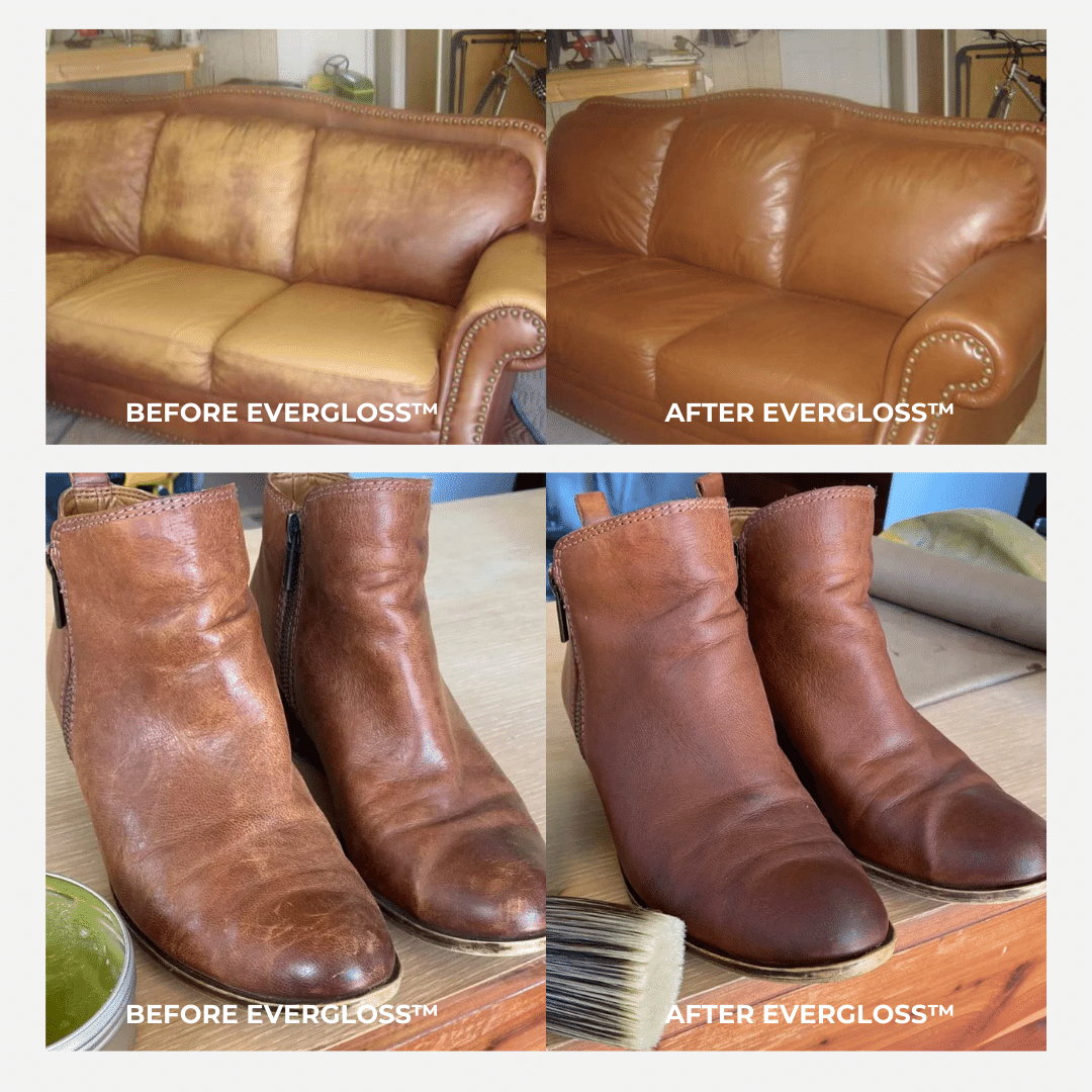 EverGloss – Leather & Furniture Repair Salve + Applicator Brush (4oz)