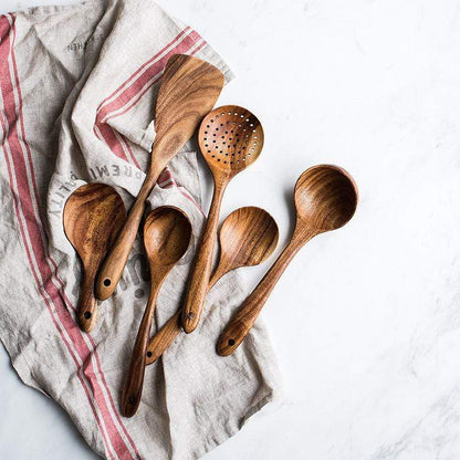 Teak Wooden Utensil Set