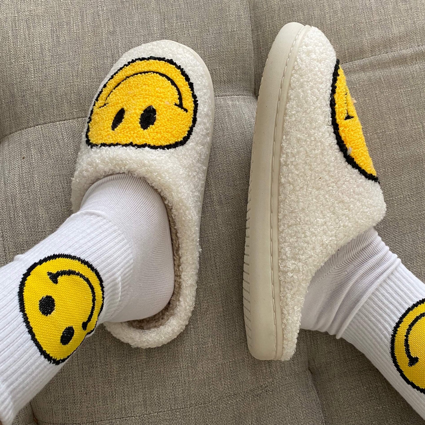 Happy Face Slippers - BUY 1 GET 1 FREE