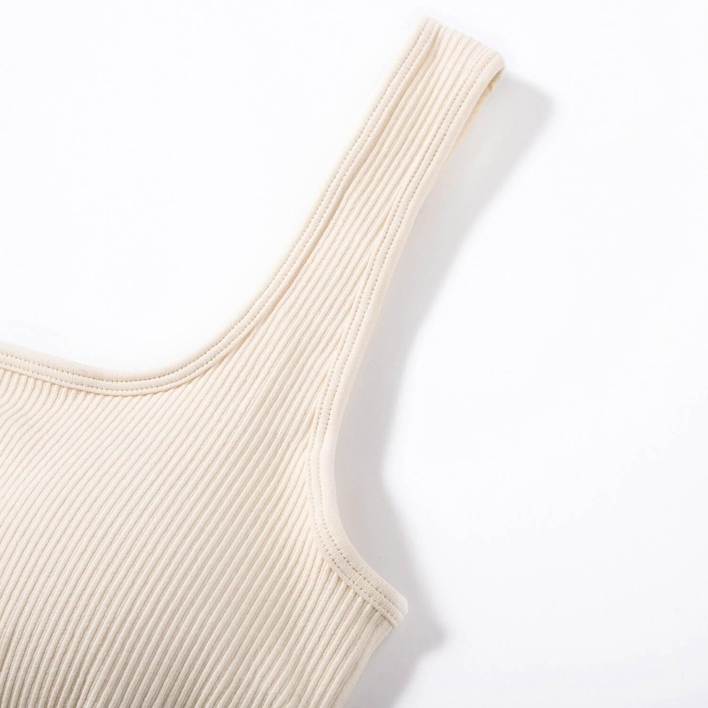 Ribbed Tummy Control Solid Color Sleeveless Seamless Bodysuit