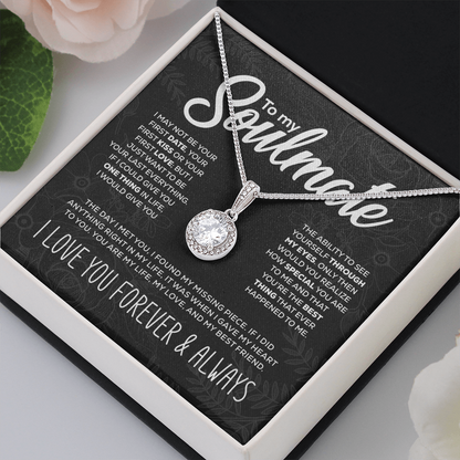 To My Soulmate - "My Life, Love & Best Friend" Sparkling Pendant