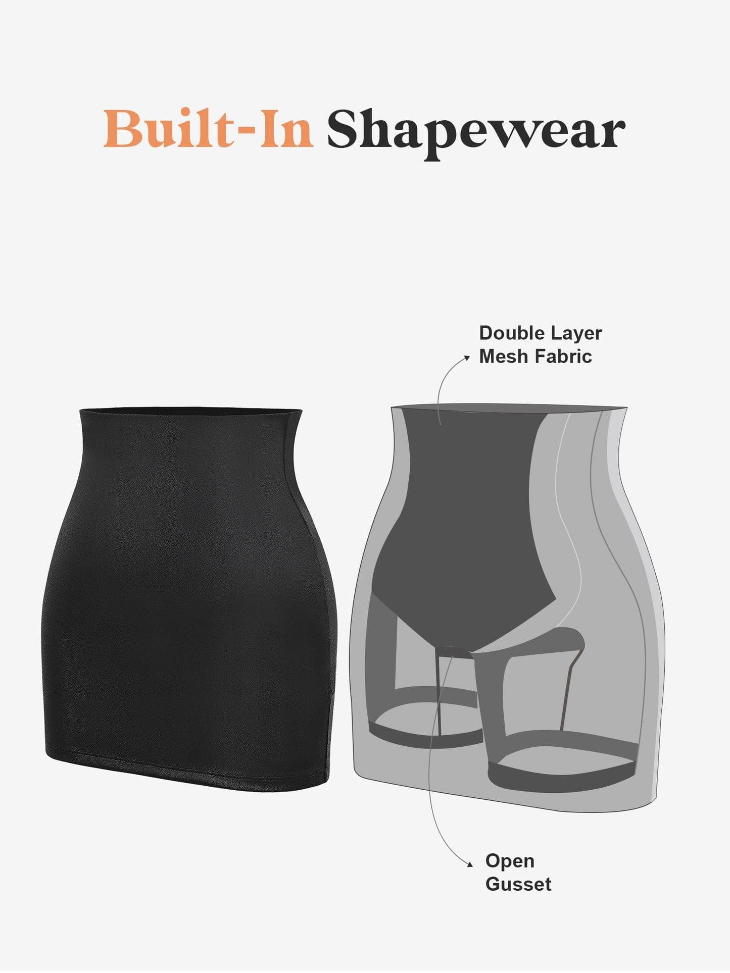 Built-In Shapewear Leather Bodysuit Or Midi Skirt Or Mini Skirt Or Leggings